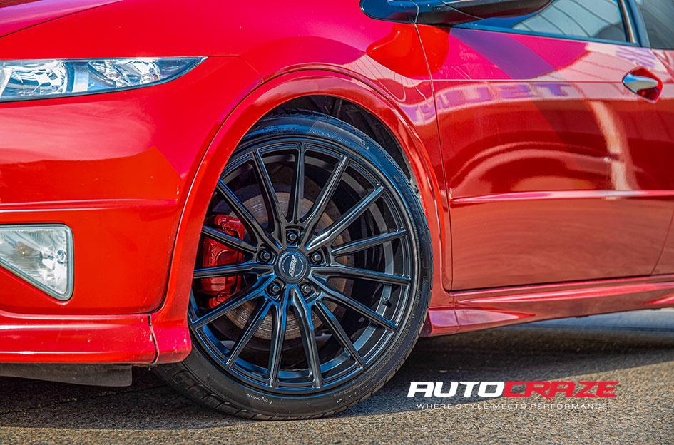HONDA CIVIC 5 STUD DAYTONA MATTE BLACK