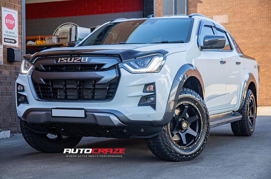 ISUZU DMAX PHILADELPHIA BLACK MATTE FRONT MILLED