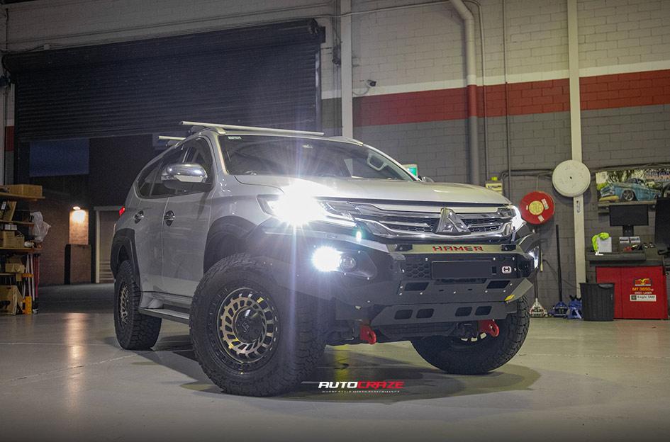 MITSUBISHI PAJERO SPORT ZOMBIE SATIN BLACK MACHINED BRONZE TINT
