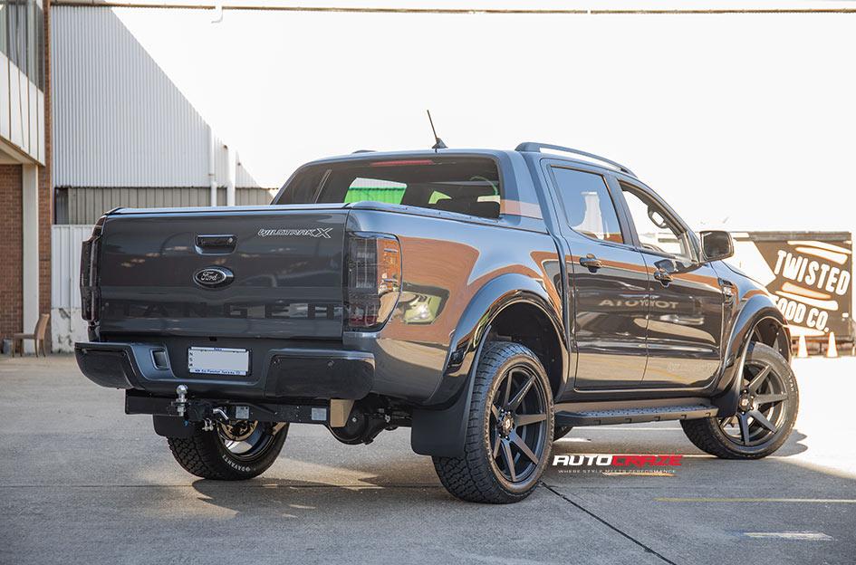 FORD RANGER AVALANCHE MATTE BLACK FRONT MILLED