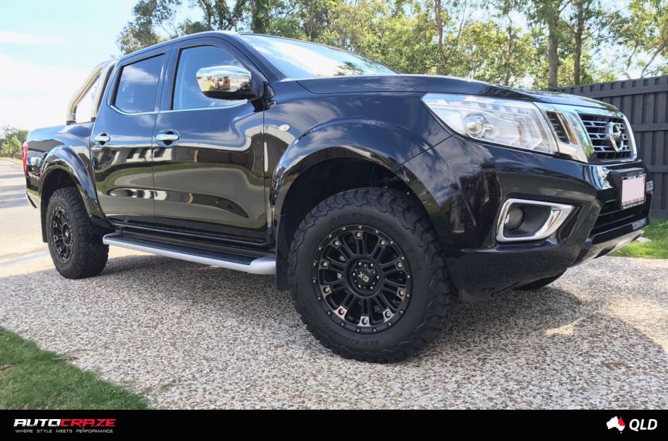 NISSAN NAVARA HOSS XD II SATIN BLACK DARK TINT