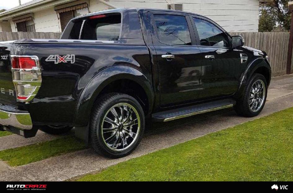 FORD RANGER HE875 CHROME WITH BLACK INSERTS