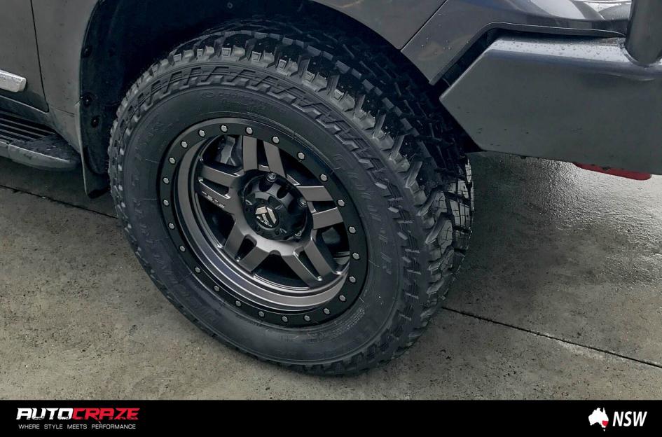 TOYOTA LANDCRUSIER ANZA MATTE ANTHRACITE WITH BLACK RING