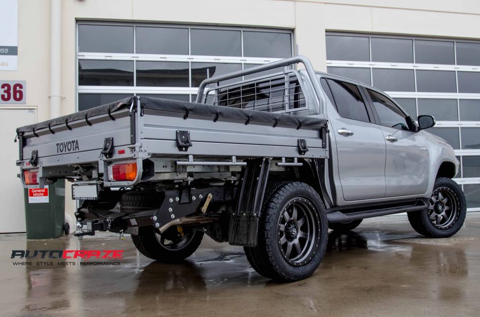TOYOTA HILUX N80 4WD TROPHY MATTE ANTHRACITE WITH BLACK RING