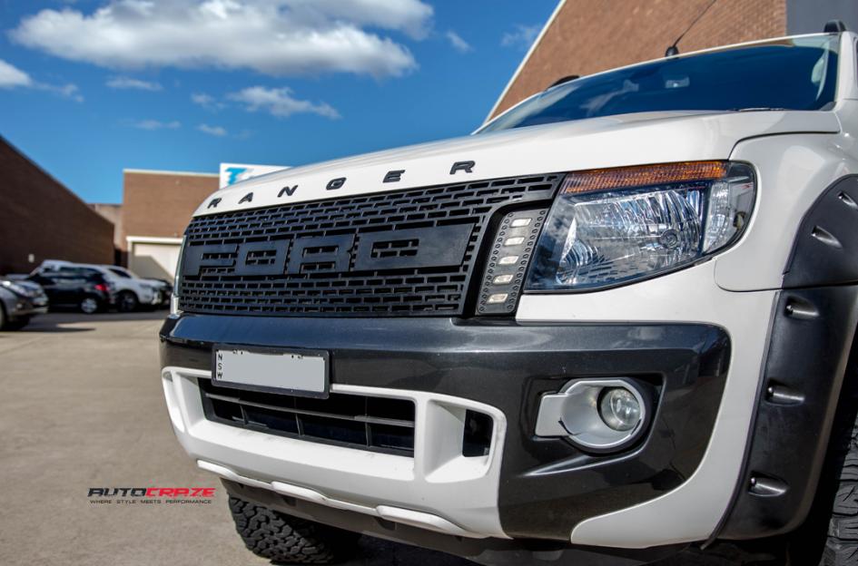 FORD RANGER MO979 SATIN BLACK WITH GUN METAL INSERTS