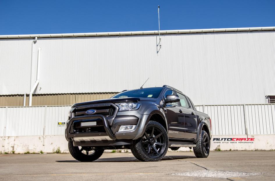 FORD RANGER AVALANCHE MATTE BLACK MILLED FONT