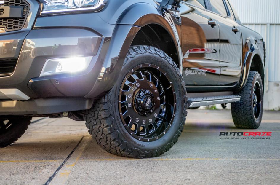 FORD RANGER GD03 GLOSS BLACK MILLED ACCENTS