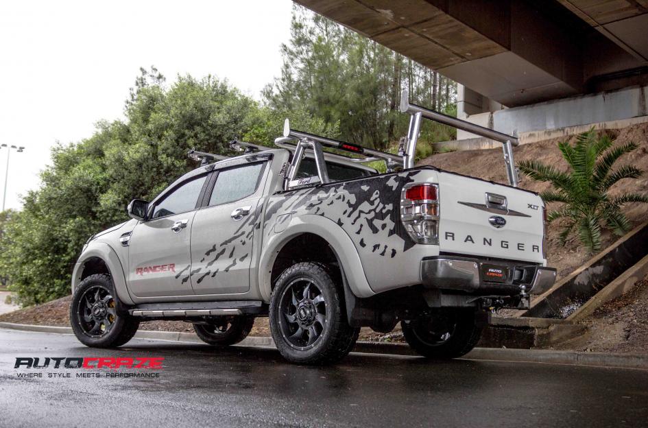 FORD RANGER GD01 GRAPHITE MILLED ACCENTS WITH CHROME INSERTS