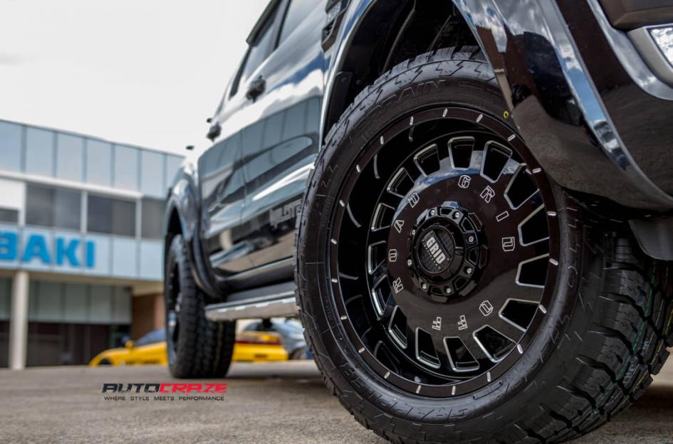 FORD RANGER GD03 GLOSS BLACK MILLED ACCENTS