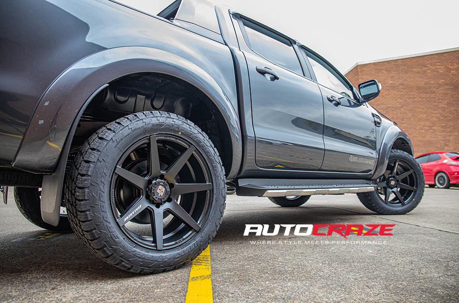 FORD RANGER AVALANCHE MACHINED FACE MATTE BLACK DARK TINT