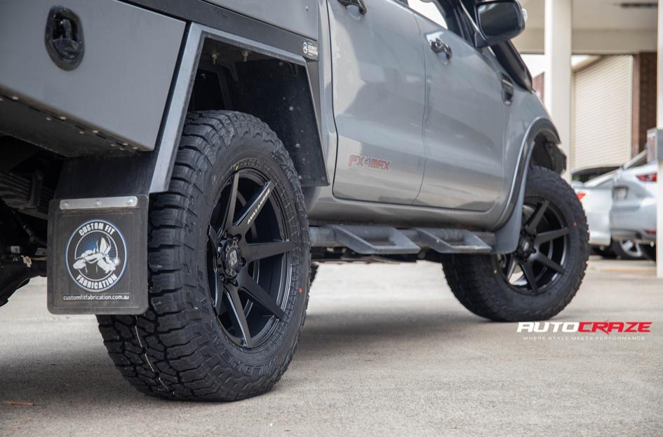 FORD RANGER AVALANCHE MATTE BLACK FRONT MILLED