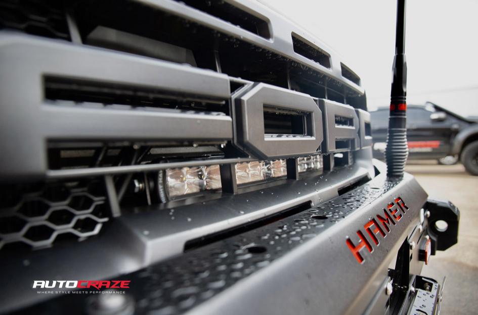 FORD RANGER AVALANCHE MATTE BLACK FRONT MILLED