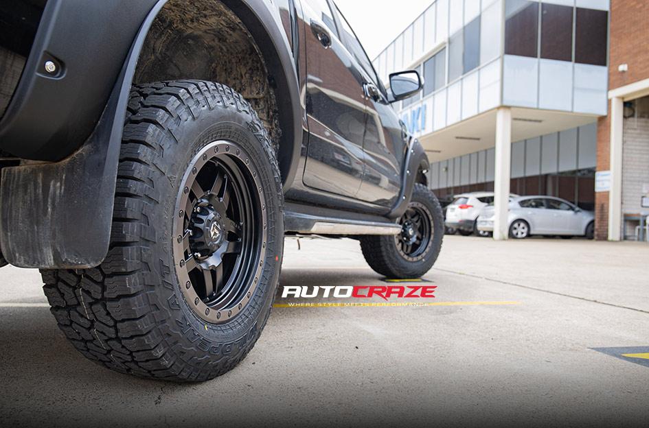 FORD RANGER ANZA MATTE ANTHRACITE WITH BLACK RING