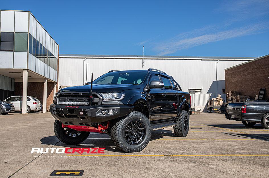 FORD RANGER MISSION MATTE BLACK MACHINED TINTED SPOKES