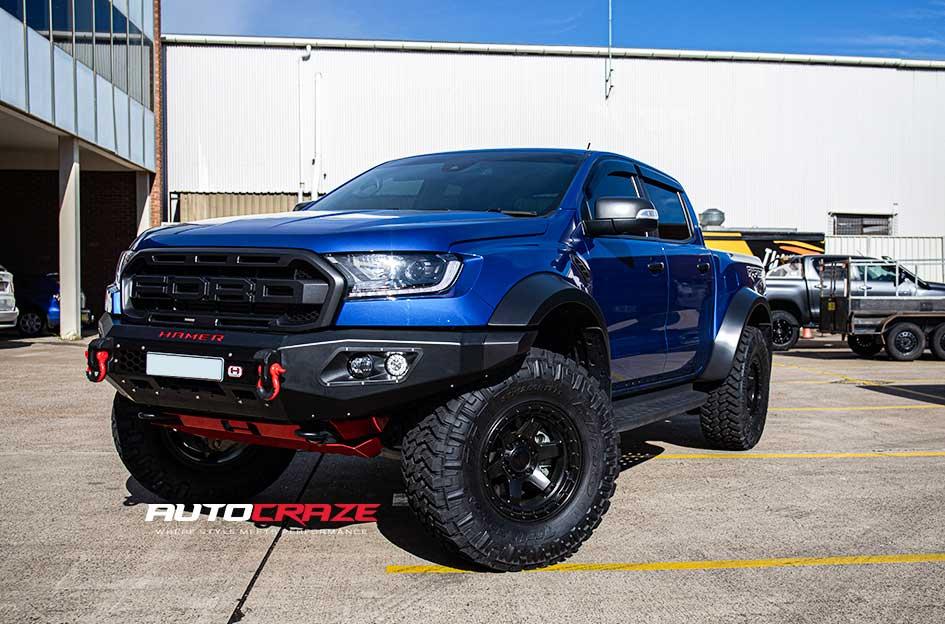 FORD RANGER RAPTOR BLOCK MATTE ANTHRACITE BLACK RING