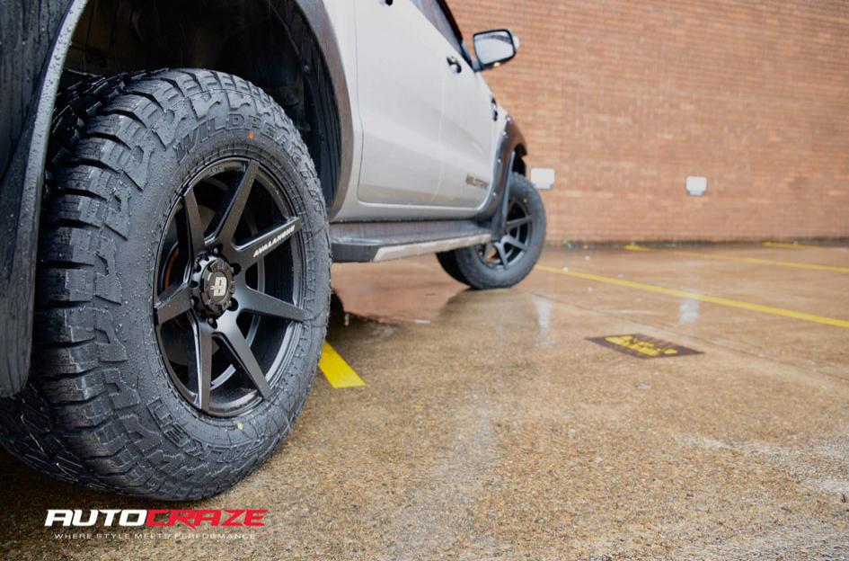 FORD RANGER AVALANCHE MATTE BLACK FRONT MILLED