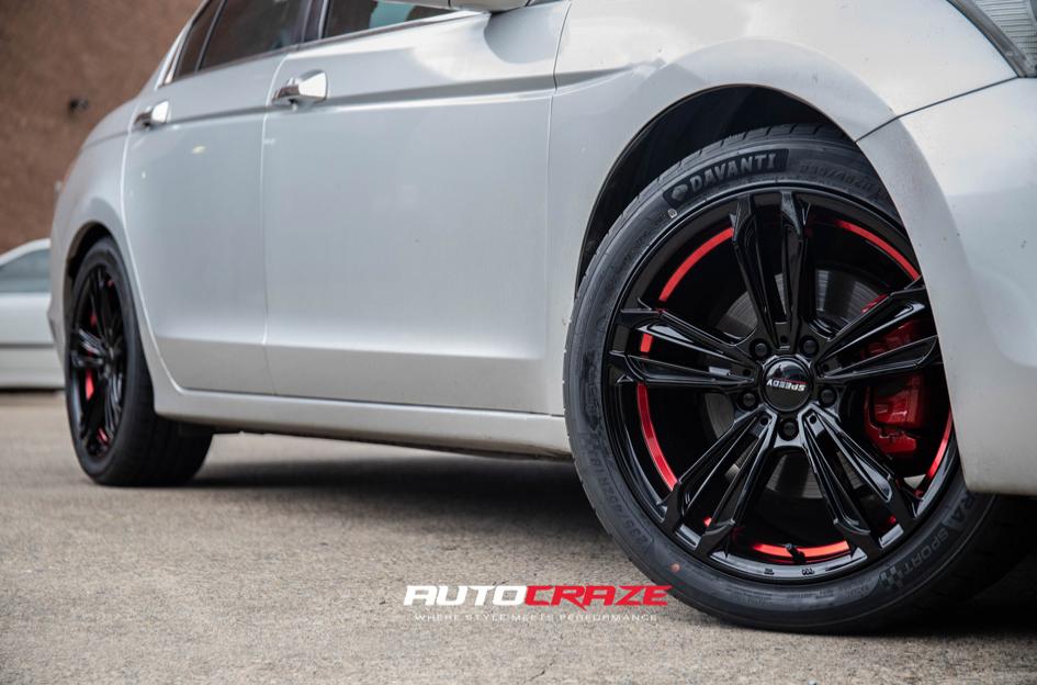 HONDA ACCORD REDBACK PIANO BLACK RED UNDERCUT