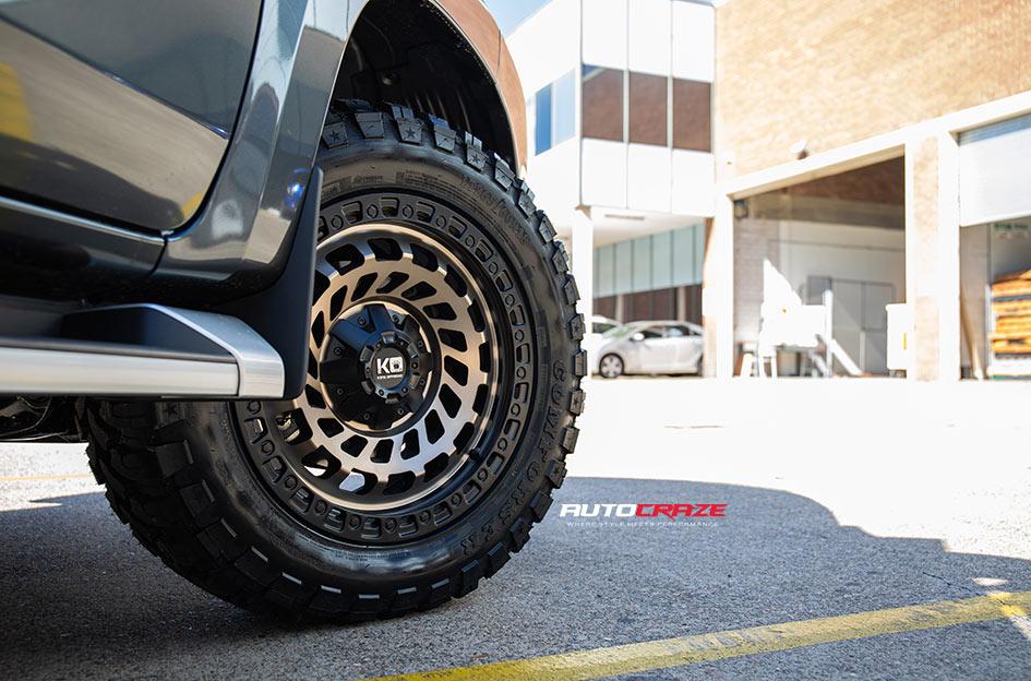 MITSUBISHI TRITON ZOMBIE SATIN BLACK MACHINED BRONZE TINT