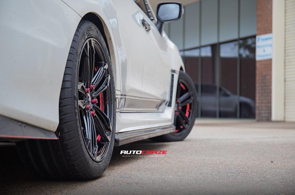 SUBARU WRX REDBACK PIANO BLACK RED UNDERCUT