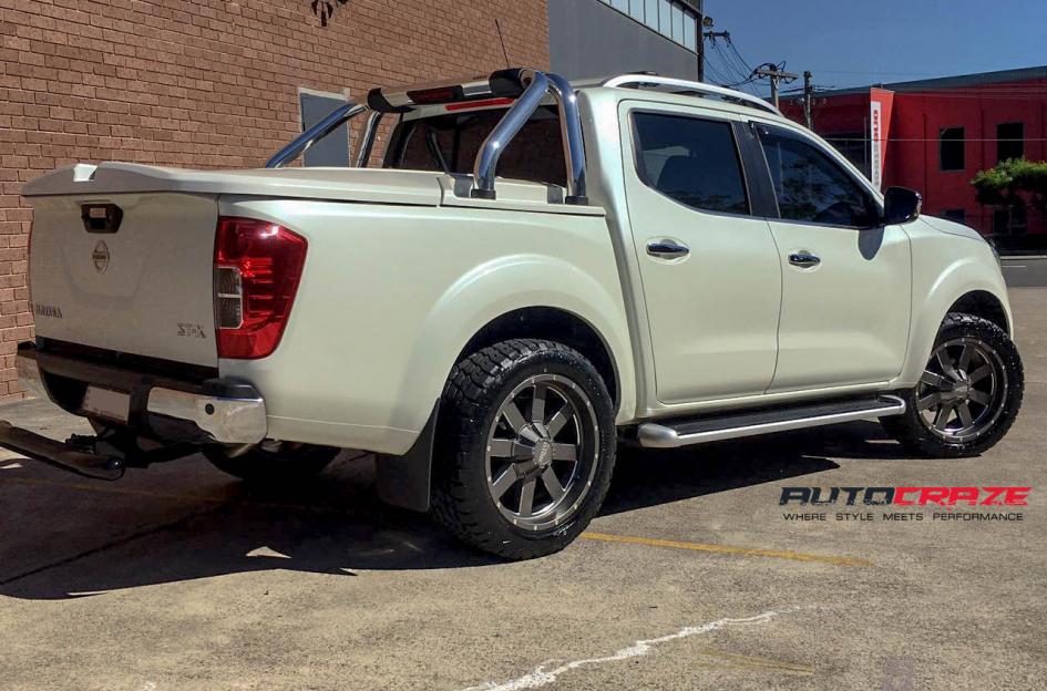 NISSAN NAVARA MO962 SATIN GREY MILLED ACCENTS