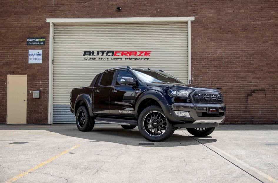 FORD RANGER GD02 MATTE BLACK MILLED ACCENTS