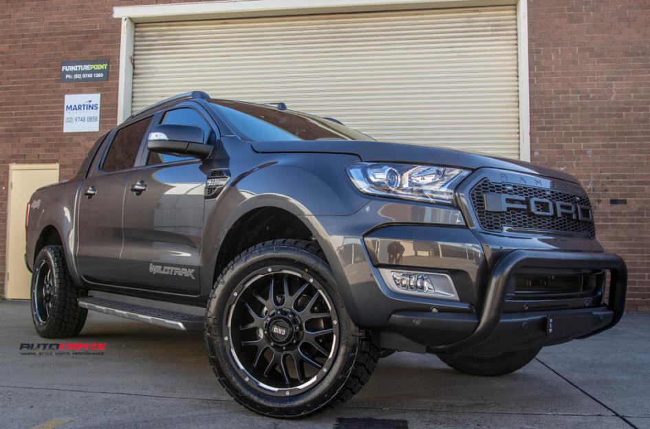 FORD RANGER GD02 MATTE BLACK MILLED ACCENTS