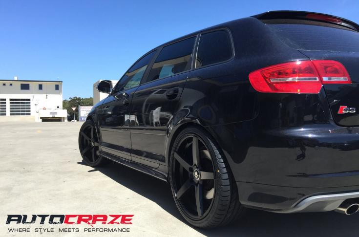 AUDI S3 2003 ONWARDS RACER BLACK MACHINED FACE