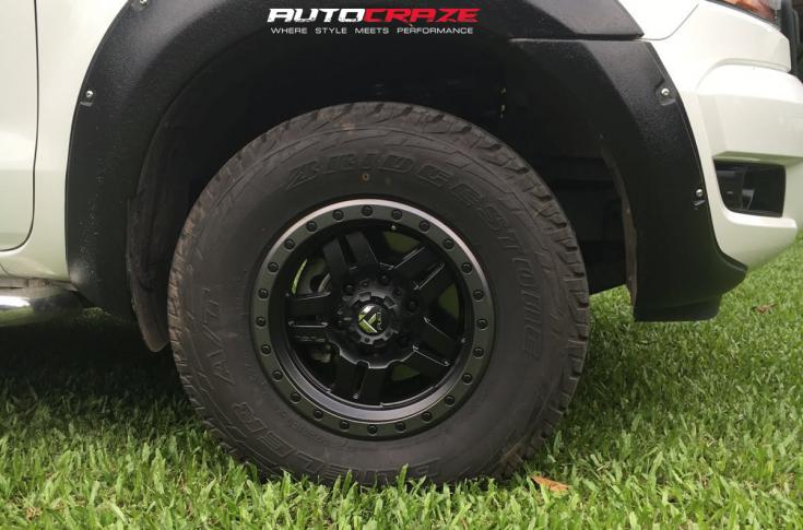 FORD RANGER ANZA MATTE BLACK WITH ANTHRACITE RING