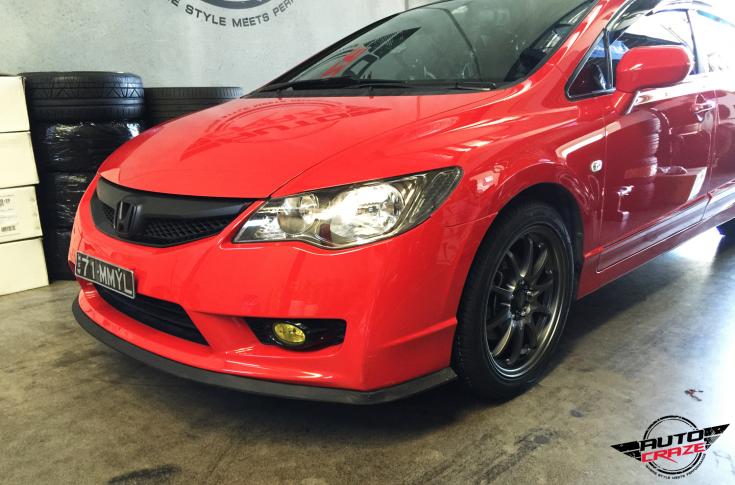 HONDA CIVIC 5 STUD ROTATE MATTE BLACK