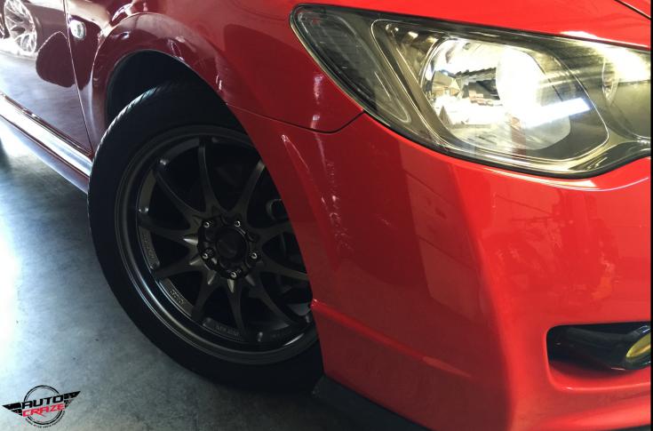 HONDA CIVIC 5 STUD ROTATE MATTE BLACK