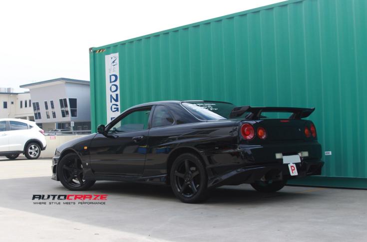 NISSAN SKYLINE R34 C SPEC FLAT BLACK