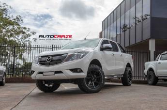 MAZDA BT 50 AVALANCHE MATTE BLACK MILLED FONT