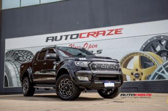FORD RANGER GD08 MATTE BLACK MILLED ACCENTS
