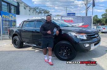 FORD RANGER AVALANCHE MATTE BLACK FRONT MILLED