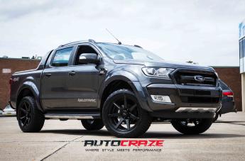 FORD RANGER AVALANCHE MATTE BLACK MILLED FONT