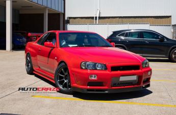NISSAN SKYLINE R34 ENKEI PF09 MATTE DARK GUN METALLIC