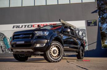 FORD RANGER GD03 MATTE BLACK MACHINED FACE WITH DARK MATTE TINT
