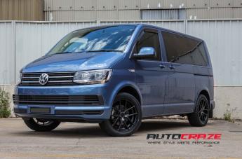 VOLKSWAGEN MULTIVAN TARGA BLACK   MACHINED WITH DOUBLE DARK TINT