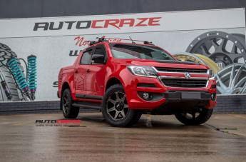 HOLDEN COLORADO GD06 MATTE BLACK MACHINED FACE WITH DARK MATTE TINT