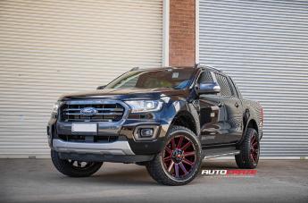 FORD RANGER CONTRA GLOSS BLACK CANDY RED