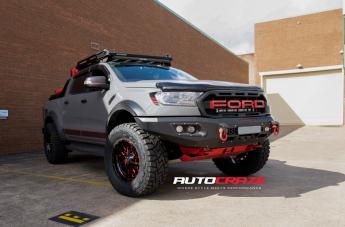 FORD RANGER RAPTOR STROKE GLOSS BLACK CANDY RED