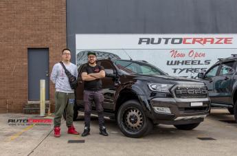 FORD RANGER GD03 MATTE BLACK MACHINED FACE WITH DARK MATTE TINT