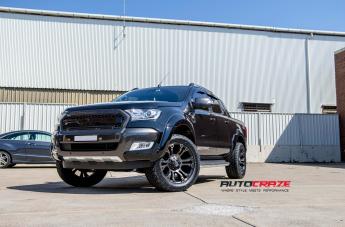 FORD-RANGER-VAPOR-BLACK-MACHINED-WITH-DARK-TINT