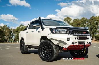 TOYOTA HILUX N80 4WD MISSION MATTE BLACK MACHINED TINTED SPOKES