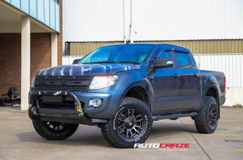 FORD RANGER FLORIDA MACHINED FACE BLACK MATTE GREY TINT