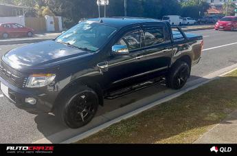 FORD RANGER AVALANCHE MATTE BLACK MILLED FONT