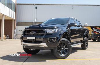 FORD RANGER AVALANCHE MATTE BLACK FRONT MILLED