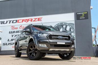 FORD RANGER GD06 MATTE BLACK MACHINED FACE WITH DARK MATTE TINT