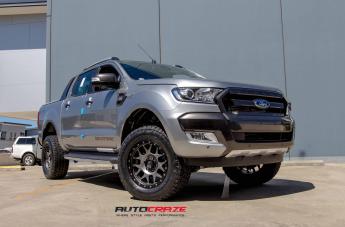 FORD RANGER BULLY XD MATTE GREY BLACK RING