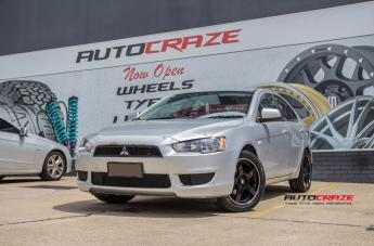 MITSUBISHI LANCER MR116 GLOSS BLACK MACHINED EDGE